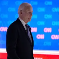 A sometimes halting Biden tries at debate to confront Trump, who responds with falsehoods