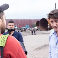 Trudeau's visit to Sault Ste. Marie wraps-up with a tense exchange at Algoma Steel