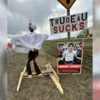 "This has to stop": Albertans speak out against "insane" anti-Trudeau display