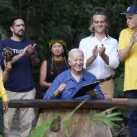 From the Amazon rainforest, Biden declares nobody can reverse US progress on clean energy