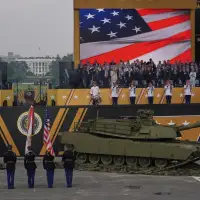 Military parade kicks off in nation's capital with tanks, troops and 21-gun salute