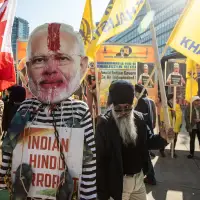 Activists rally in Calgary during G7 summit to protest India PM Modi