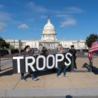 Photos of protests during fourth week of Trump's DC crime crackdown