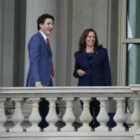 A glimpse of Trudeau's congratulatory call that might have been to Kamala Harris
