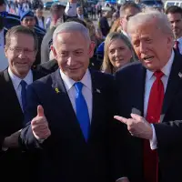 Trump wants to push for Middle East peace. Netanyahu is still talking up Israel's military might