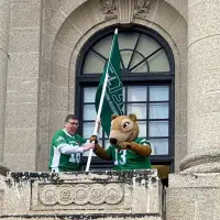 Premier Moe and Gainer Gopher join forces to support CFL's Saskatchewan Roughriders