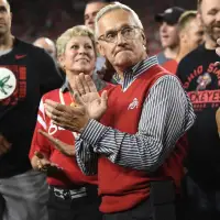 Ohio Lt. Gov. Jim Tressel puts his iconic red sweater-vest on the line ahead of Michigan showdown