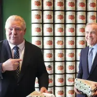 Doug Ford and Mark Carney mend fences over pizza