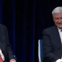 Former PM Harper says he did not sign Alberta separation petition in sit-down chat with Chretien