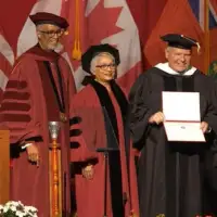 Ontario Premier Doug Ford talks tariffs, quotes Reagan in Michigan university grad speech