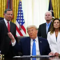 Trump accuses Democrats of hypocrisy on Platner, despite questions about his own conduct