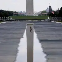 No evidence? No problem. Trump pushes ahead on false claims that Reflecting Pool was vandalized