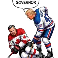 ‘Get up, governor’: Trump takes shot at PM Carney with hockey cartoon