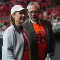 B.C. Conservatives' Doerkson, ex-premier Clark attend Lions game