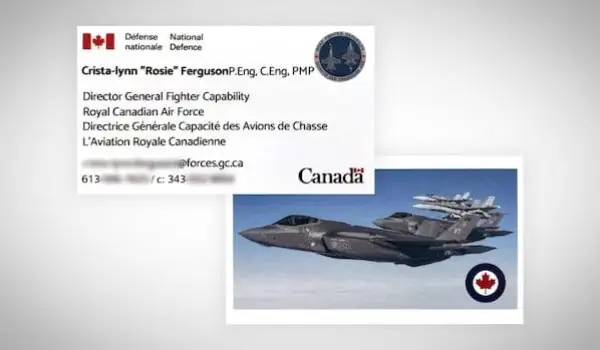 DND official rebuked for custom-made business card featuring F-35s
